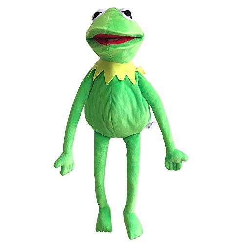Kermit Frog Puppet, Soft Hand Frog Puppet Stuffed Plush Toy with 50 Pcs Kermit Frog Stickers, Gift Ideas for Christmas/Birthday for Boys and Girls - 24 Inches