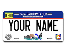 Load image into Gallery viewer, BRGiftShop Personalized Custom Name Mexico Baja California Sur 6x12 inches Vehicle Car License Plate
