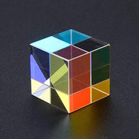 WSF-Prism, 1pc Optical Glass Cube Defective Cross Dichroic Prism Mirror Combiner Splitter Decor 10x10mm 18x18mm 5x5mm Transparent Module Toy (Color : 18mm)