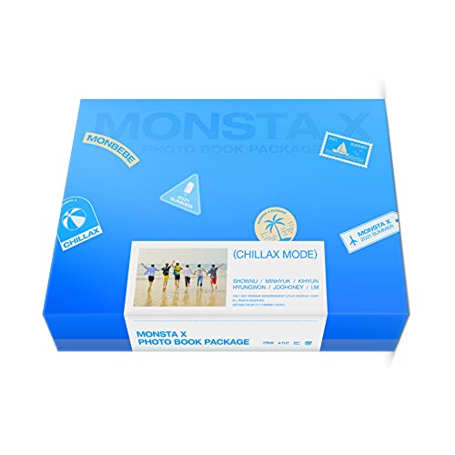 MONSTA X - 2021 MONSTA X Photobook Package [Chillax Mode] Photobook+BolsVos K-POP Webzine (20p), Decorative Stickers, Photocards