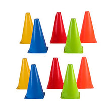 Load image into Gallery viewer, Plastic Traffic Cones, Cones Sports Equipment for Fitness Training, Traffic Safety Practice, Random Color,23cm
