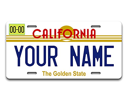 BRGiftShop Personalized Custom Name California 1980s State 6x12 inches Vehicle Car License Plate