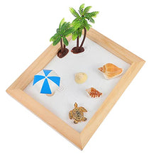 Load image into Gallery viewer, NUOBESTY 1 Set Zen Garden for Desk Wood Tray Ocean Sandbox with Miniature Sea Animals Mini Zen Sand Garden Kit Meditation Gifts
