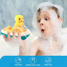 Load image into Gallery viewer, Zalmoxe Ducks Sprinklers Baby Bathtub Toys, Rubber Ducks Shower Bath Toys, Swimming Water Toys for Kids, Newborn Essentials Must Haves, Bath Toys Boat with 3 Sprinklers for Toddlers
