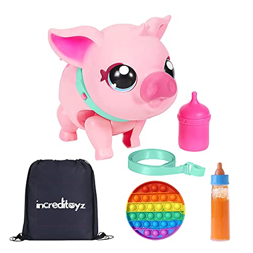 Little Live My Pet Pig with Increditoyz Magic Bottle and Toy Storage Bag Gift Set