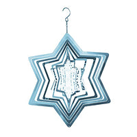 Bholawe Stainless Steel Wind Spinner Snowflake Ornaments Gifts Indoor Outdoor Garden Decoration Crafts 12Inch Wind Spinners