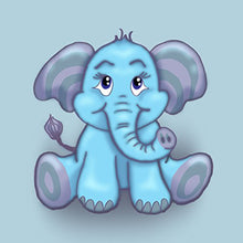 Load image into Gallery viewer, &quot;Cute Lil Elephant&quot; Funny Cute Animal Cartoon - Vinyl Sticker
