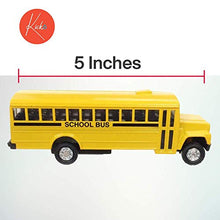 Load image into Gallery viewer, Kicko Diecast Friction School Bus - Pull Back 5 Inches Long Metal School Bus - Die-Cast Vehicles- Party Bag, Stuffers, Fillers
