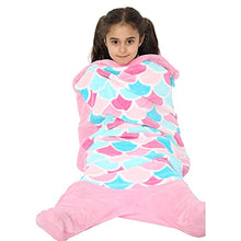 Load image into Gallery viewer, A2Z 4 Kids Kids Blanket Mermaid Tail Soft Fleece Blankets Sleeping Bag Fancy Dress One Size

