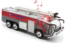 Load image into Gallery viewer, Ailejia Airport Fire Engine Toys Diecast Fire Truck Engine Pullback Friction Toy Engineering Vehicle fire Truck Model (red)
