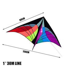 Load image into Gallery viewer, BOZNY Hand Single Line Triangle Kite 1.5m Large Size Air Stunt Kite Easy to Fly Beautiful Shape Kite with 30m Line for Kids Gift
