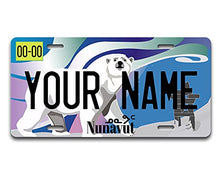 Load image into Gallery viewer, BRGiftShop Personalized Custom Name Canada Nunavut 6x12 inches Vehicle Car License Plate
