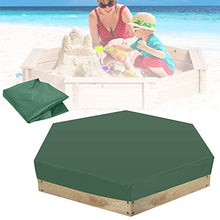 Load image into Gallery viewer, Waterproof Sandbox Cover Hexagon Oxford Cloth Green Anti UV Sandbox Protection Cover Pool Cover for Sandpit Toys Swimming Pool and Furniture (180 x 150cm / 71 x 59inch)
