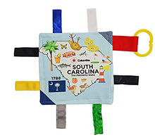 Load image into Gallery viewer, South Carolina Baby Tag Crinkle Me Stroller Toy Lovey for Tummy Time, Sensory Play, Traveling and Photography
