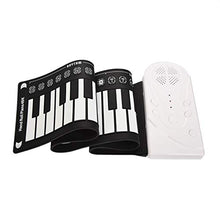 Load image into Gallery viewer, 49 Keys Roll Up Piano Keyboard Lightweight Portable Electric Hand Roll Keyboard Piano Musical Gift with Built-in Speaker and 3.5mm Output Jack for Beginners Kids Children(White)
