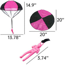 Load image into Gallery viewer, Parachute Toy, No Tangle Throw Throwing Parachute Men, Outdoor Children&#39;s Paratrooper Toy, Hand Throw Parachute Army Man (Pink,Red,Blue,Green,Camouflage)
