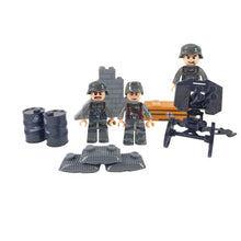 Load image into Gallery viewer, German Squad WW2 World War II Custom Soldiers 8 Mini-Figures Set Weapons Blitzkrieg Building Blocks War Horse &amp; Dog Artillery Toy Guns Rifles Compatible
