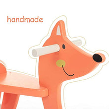 Load image into Gallery viewer, labebe - Baby Rocking Horse, Wooden Fox Rocker for 1-3 Year Old, Kid Rocking Animal for Infant Boy&amp;Girl, Toddler/Child Ride On Toy, Nursery Fox Rocking Chair for Outdoor&amp;Indoor, Birthday Gift - Orange
