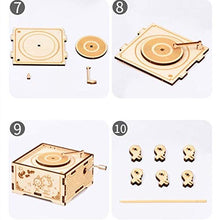 Load image into Gallery viewer, LCM 1 Set DIY Hand Crank Music Box 3D Wooden Model Adults Kids Self Assembly Wood Craft Kit Toys (Color : BYH702)
