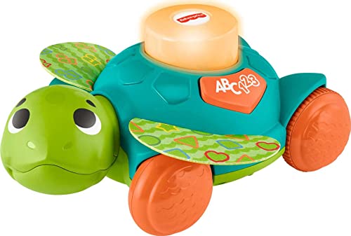 Fisher-Price Linkimals Sit-to-Crawl Sea Turtle, Light-up Musical Crawling Toy for Baby, Multi color