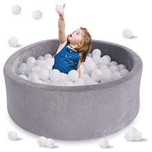 Load image into Gallery viewer, HAN-MM Kids Ball Pit, Kiddie Balls Pool, Stay at Home Toy, Baby Ball Pit, Soft Indoor Outdoor Nursery Baby Playpen, Ideal Gift Play Toy for Children (Balls are NOT Included), Grey
