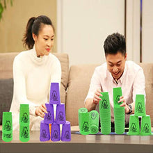 Load image into Gallery viewer, 24 Pack Sports Stacking Cups, Quick Stack Cups Set Training Game for Travel Party Challenge Competition, Green+Purple
