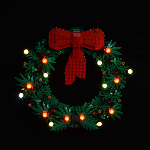 T-Club LED Light Kit for Lego Christmas Wreath 2-in-1 40426, Lighting Kit Compatible with Lego 40426( Not Include Lego Set ) (Standard Version)