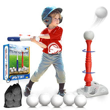 Load image into Gallery viewer, EagleStone T Ball Sets for Kids 3-5, 5-8, Tee Ball Set for Toddlers, Baseball Outdoor Toy Includes 6 Large Balls, Adjustable Teeball Batting Tee, Tball Games for Boys &amp; Girls, Kids Ages 3-12 Years
