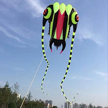 Load image into Gallery viewer, HENGDA KITE-Large Easy Flyer Soft Kite for Kids-Colorful Trilobite-It&#39;s Big! 30 Inches Wide with Two 130 Inches Long Tails-Perfect for Beach or Park (Green)
