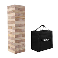 TUAHOO Outdoor Games Giant Tumbling Timbers Tumble Tower Blocks Games Wooden Stacking Game for Adult Kids Family Fun ( 2 FT to 4 FT )