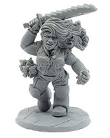 Stonehaven Miniatures Hill Giant Rustler Miniature Figure, 100% Urethane Resin - 85mm Tall - (for 28mm Scale Table Top War Games) - Made in USA