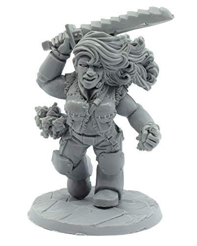 Stonehaven Miniatures Hill Giant Rustler Miniature Figure, 100% Urethane Resin - 85mm Tall - (for 28mm Scale Table Top War Games) - Made in USA