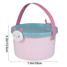 Load image into Gallery viewer, TOYANDONA Baby Building Block Bucket Soft Stacking Block Teething Chewing Educational Baby Toys Organizer with Lid Snack Holder (Rabbit Pattern)
