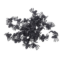 Load image into Gallery viewer, KESYOO 300pcs Halloween Plastic Spiders Simulated Black Spiders Fake Insect Prank Toy Party Supplies Halloween Party Decorations
