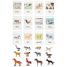Load image into Gallery viewer, NUOBESTY Farm Animal Matching Game Cards, Animal Model Toy with Flash Cards Animal Figures Cognitive Educational Playset for Kids Gift Home Decorations
