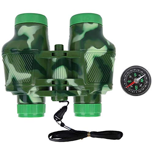 Tbest Birding Telescope Set, Child Kid Outdoor Birding Binocular Children Telescope Set with Compass Toy Gift(Green) Other Children's Outdoor Toys Products