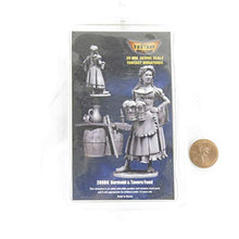 Load image into Gallery viewer, Barmaid with Tavern Food Figure Kit 28mm Heroic Scale Miniature Unpainted First Legion
