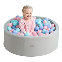 Load image into Gallery viewer, TRENDBOX Soft Foam Sponge Indoor Round Ball Pit NOT Include Balls Ball Pool Baby Playground - Gray
