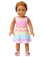 Load image into Gallery viewer, Rainbow Mermaid Summer Dresses Matching Doll &amp; Girls Birthday Party Gifts 4t 5t
