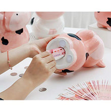 Load image into Gallery viewer, WFS Money Jar Cute Happy Cow Piggy Bank Ceramic Decorative Saving Bank for Boy Girl Child Toy Bank Doggy Dog Ceramic Piggy Bank Money Pot (Color : Natural)
