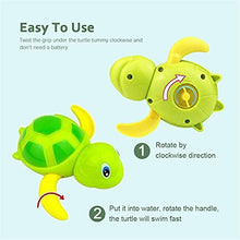 Load image into Gallery viewer, ZHANGXD Baby Bath Toys for Toddlers 1-3 Years,Baby Bathtub Wind Up Turtle Toys, Multicolors Floating Bath Animal Toys for Boys and Girls, 12*12*5.5cm
