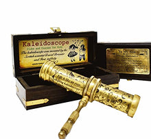 Load image into Gallery viewer, A S Handicrafts Handmade Brass Kaleidoscope with Wooden Box - Engraved to My Son Gift- Vintage Look - Antique Finish - Kaleidoscope for Kids Friends Family Children - 3D Mirror Lens
