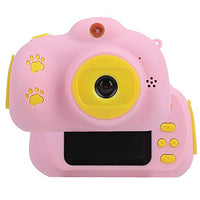 Portable Children Camera,2.0 Inch IPS Screen Toy Cartoon Fun Digital Front-Back Dual Lens Camera Taking Picture/Recording,Birthday for Kids Child Home (Pink)