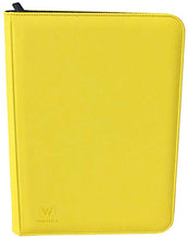 Load image into Gallery viewer, WINTRA Premium Zip Card Binder, 9 Pocket Trading Card Collectors Album, Side Loading 360 Pockets Binder for Trading Cards and Sports Cards (Yellow)
