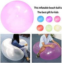 Load image into Gallery viewer, 47 inch Water Ball Wubble Bubble Ball Toy for Adults Kids Giant Inflatable Water-Filled Bubble Ball Soft Rubber Bubble Balloons Beach Ball Garden Ball for Outdoor Indoor Party
