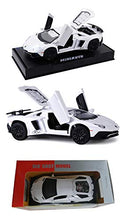 Load image into Gallery viewer, Catovie White Lamborghini Aventador Toy Pull Back Vehicles Diecast Car Model with Light &amp; Sound
