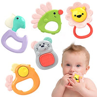 Baby Toys 0-6 Months, 5 PCS Baby Rattles & Teething Newborn Toys for Babies 0-6-12 Months Baby Toys 6 to 12 Months 6 Month Old Baby Toys 0-3-6-12-18 Months Baby Teething Toys Baby Boy Girl Gifts