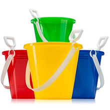 Load image into Gallery viewer, Top Race 5&quot; Inch Beach Pails Sand Buckets And Sand Shovels Set For Kids | Beach And Sand Toys At The
