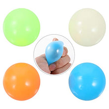 Load image into Gallery viewer, DOITOOL 4 Pcs Stress Balls Sticky Ball Fluorescent Decompression Ball Toy for Kids and Adults Fun Toy Ceiling Wall Sticky Ball 45mm
