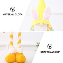 Load image into Gallery viewer, BESTOYARD 2 Pcs Easter Bunny Gnomes Plush Standing Elf Doll Cloth Doll Adornment Photo Prop Handmade Home Decor for Easter Rabbit Gifts
